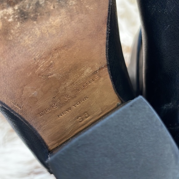 Rag & Bone | HARROW Leather Ankle Boho Boots Booties | Black | Size 36 | 5.5 US - Picture 11 of 13